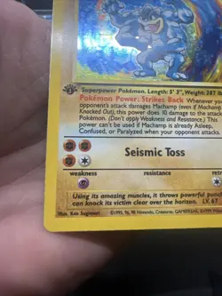 Pokemon Machamp 1st Edition Base Set 8/102 Holo - HEAVY PLAY (B) - Image 5