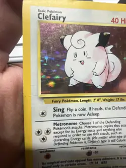 Pokemon Clefairy 005/102 – Base Set – Holo Rare – Heavy Play - Image 4