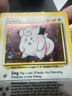 Pokemon Clefairy 005/102 – Base Set – Holo Rare – Heavy Play - Image 5