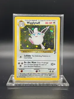Pokemon Wigglytuff 019/130 – Base Set 2 – Holo Rare – Heavy Play - Image 1
