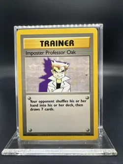 Pokemon Imposter Professor Oak 073/102 Base Set Rare Non Holo - MOD PLAY - Image 1
