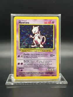 Pokemon Mewtwo 010/102 – Base Set – Holo Rare – Heavy Play - Image 1