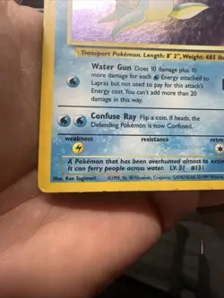 Pokemon Lapras 10/62 – Fossil – Holo Rare – Heavy Play (B) - Image 5