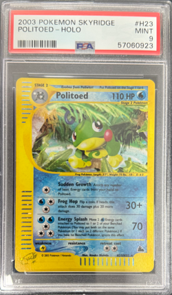 Pokemon Skyridge H23/H32 Politoed Holo PSA 9 - Image 1