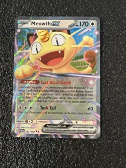 Pokemon TCG Perfect Order Double Rare Meowth EX 062/088 NM - Image 1