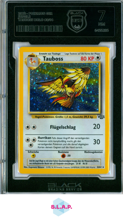 TAUBOSS POKEMON 8 2000 JUNGLE HOLO DEUTSCH BLACK GRADING SERVICE 7 - Image 1