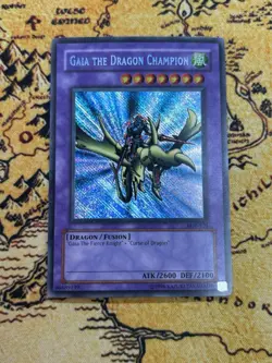 Yugioh Gaia the Dragon Champion LOB-125 Secret Rare Unlimited NM REVERSE HOLO - Image 1