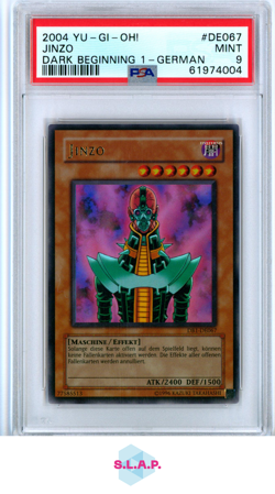 JINZO DARK BEGINNING 1-GERMAN YU-GI-OH! DARK BEGINNING 1 2004 DE067 PSA 9 - Image 1