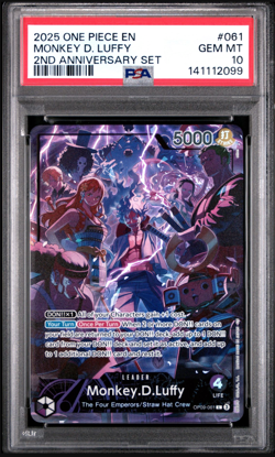 Monkey.D.Luffy (English Version 2nd Anniversary Set) OP09-061 One Piece... - Image 1