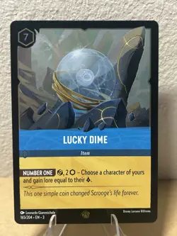 Disney Lorcana Lucky Dime 65/204 En 3 Cold Foil NM - Image 1