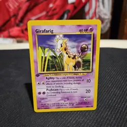 Girafarig Neo Genesis Pokemon TCG 1st First Edition Common Card #58/111 - Image 1