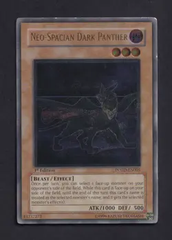 Yu-Gi-Oh! Neo-Spacian Dark Panther POTD-EN005 1st Ed. Ultimate Rare - Image 1
