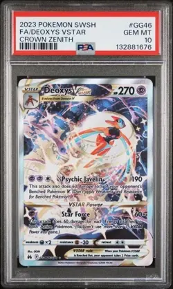 DEOXYS VSTAR #GG46 PSA 10 • 2023 POKEMON SWORD & SHIELD CROWN ZENITH FULL ART - Image 1