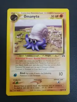 Pokemon Card Omanyte 60/75 Neo Discovery Common - Image 1