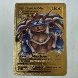 Pokemon Blastoise VMAX Gold Foil Fan Art Card - 350 HP - Image 1