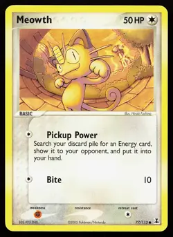 Meowth 77/113 Common Delta Species Pokemon Card - Image 1