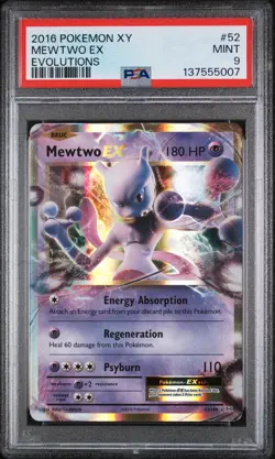 Mewtwo EX 52/108 - XY Evolutions - Graded PSA 9 MINT Pokemon Card - Image 3