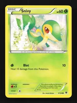 Snivy 5/124 LP Fates Collide English Pokemon Card TCG - Image 1