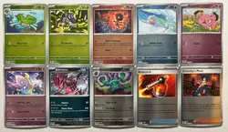 Pokemon 10 Card Phantasmal Flames Reverse Holo Lot No Duplicates Snubbull Seel + - Image 1