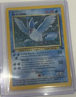Pokemon Articuno 1st Edition Holo Rare Card 2/62 Fossil - Image 1