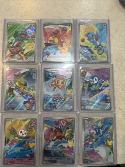 Pokemon First partner illustration Collection FULL 9 cards - Image 1