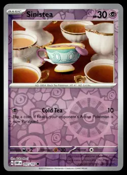 Sinistea 97/197 Pokemon Card Obsidian Flames Common 30 HP Rev Holo LP LZ - Image 1