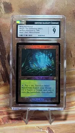 MTG Misty Rainforest #438 Retro Frame Foil Modern Horizons 2 CGC 9 - Image 1