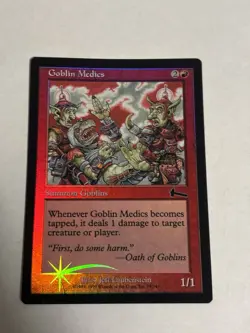 Magic the Gathering MTG Goblin Medics (79) Urza's Legacy Foil NM - Image 1