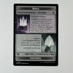 Copy // Royal Role / Virtuous Role Double-Sided Token NM Commander: WOE MTG - Image 1