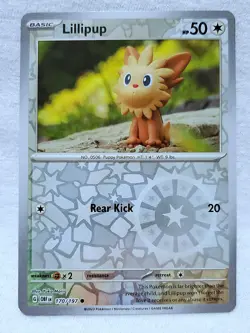 Lillipup 170/197 Obsidian Flames Reverse Holo Pokemon TCG - Image 1