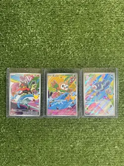 Pokemon First Partner Illustration Collection Series 1 Alolan Gen 7 Starters - Image 1