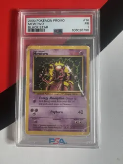 Pokemon TCG Mewtwo Black Star Promo Card PSA 1 - Image 1