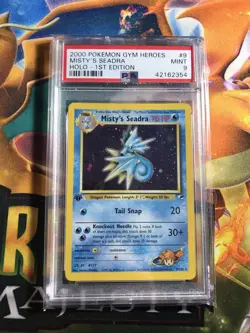 Misty’s Seadra Holo 1st Edition 2000 Pokemon Gym Heroes PSA 9 - Image 1