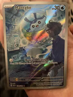 Pokemon Mantyke Illustration Rare Full Art Holo SV04 Paradox Rift 189/182 NM 📈 - Image 1