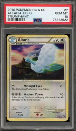 Pokemon Altaria Triumphant Holo Rare #2 PSA 10 Gem Mint - Image 1