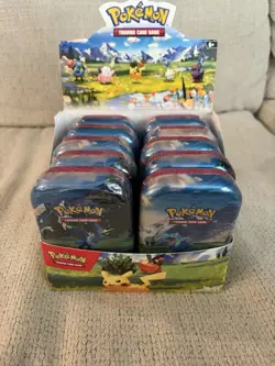 Pokemon Ascended Hero’s Mini Tin Display 10 tins sealed - Image 1