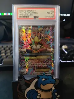2016 Pokemon XY Fates Collide Alakazam Ex 188- PSA 8 - Image 1