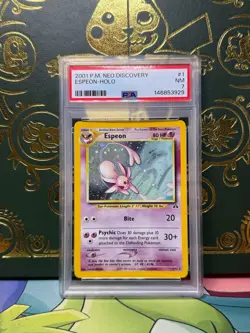 Espeon 1/75 2001 Neo Discovery Holo Pokemon Card Graded PSA 7 NEW CERT - Image 1