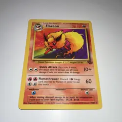 Pokemon TCG Base Set Card Lot - Flareon 19/64 & Rapidash 44/64 (1999, English) - Image 2