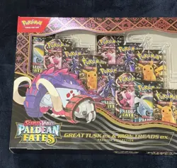 Pokemon TCG Presale: Paldean Fates Great Tusk Iron Threads Ex Premium Collection - Image 3