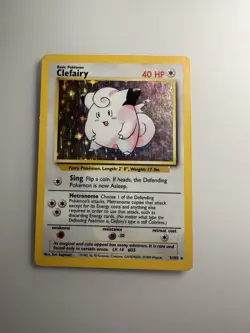 Clefairy Pokemon TCG Base Set Holo Rare Card 5/102 English 1999 40 HP Basic - Image 1