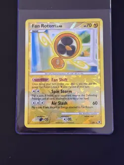Pokemon TCG Fan Rotom RT1 Reverse Holo Card Cracked Ice Platinum Rising Rivals - Image 1
