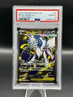 PSA 10 Mega Absol ex Ultra Rare 161/132 Pokemon Mega Evolution ENGLISH GEM MINT - Image 1