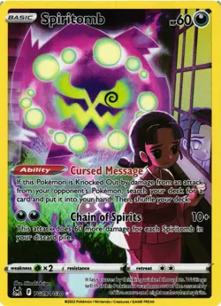 Pokemon TCG Spiritomb Holo Ultra Rare SWSH11: Lost Origin TG09/TG30 VLP - Image 1