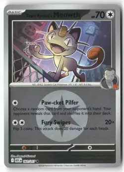 Pokemon Team Rocket's Meowth 161/217 Energy Reverse Holo Ascended Heroes NM - Image 1