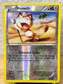 Generations Meowth 53/83 Common Pokemon Reverse Holo MP - Image 1