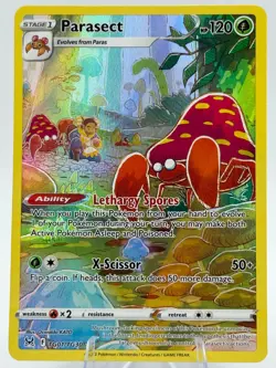 Pokemon TCG Parasect Ultra Rare Holo Lost Origin Trainer Gallery - Image 1