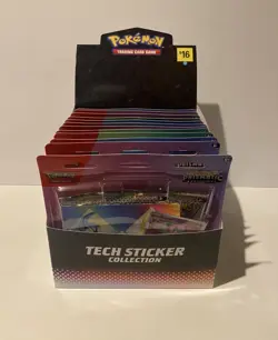 Pokemon Prismatic Evolutions Tech Sticker Lot Of 12 Open Case With Display - Image 1