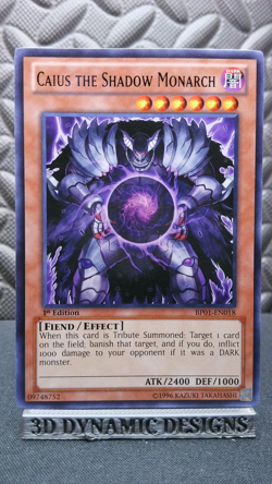 | Yugioh Caius the Shadow Monarch BP01-EN018 1st Edition Rare NM 🔥 | - Image 1