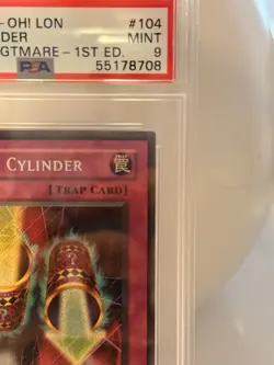 2003 Magic Cylinder LON-104 Secret Rare 1st Edition PSA 9 Mint, Yu-Gi-Oh - Image 2